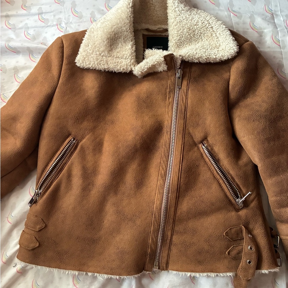 Forever 21 Tan Shearling Jacket